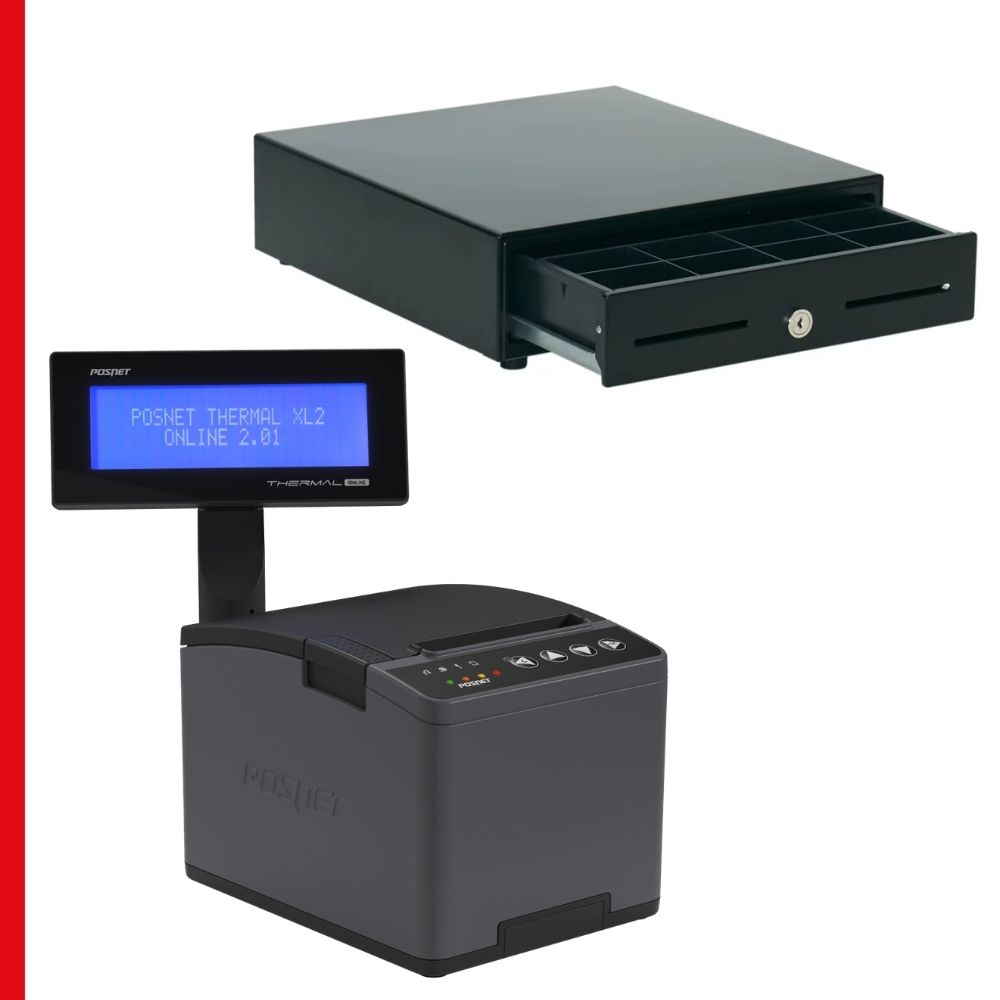 Zestaw fiskalny Posnet Thermal XL2 i szuflada MK350